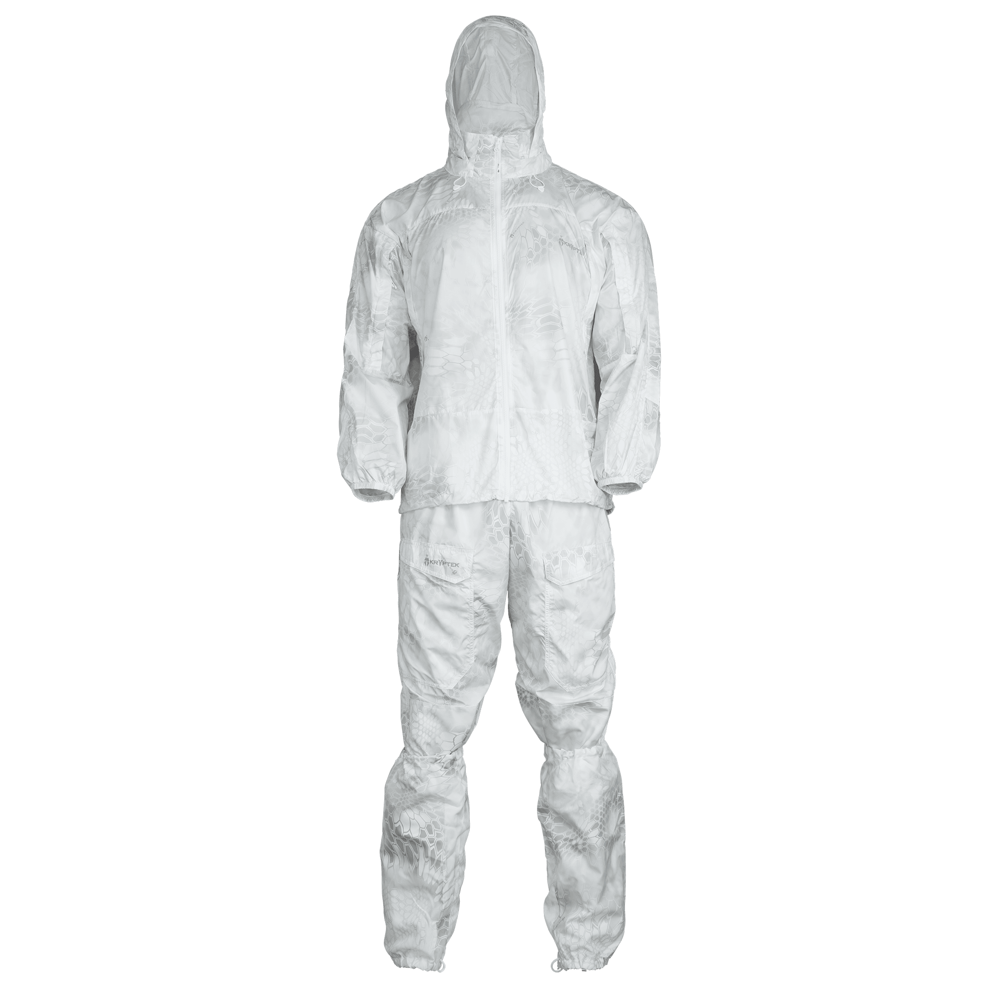 Kryptek Wraith Overwhites Camo Hunting Jacket - Lightweight Waterproof Winter Gear for Outdoor Adventures & Tactical Operations