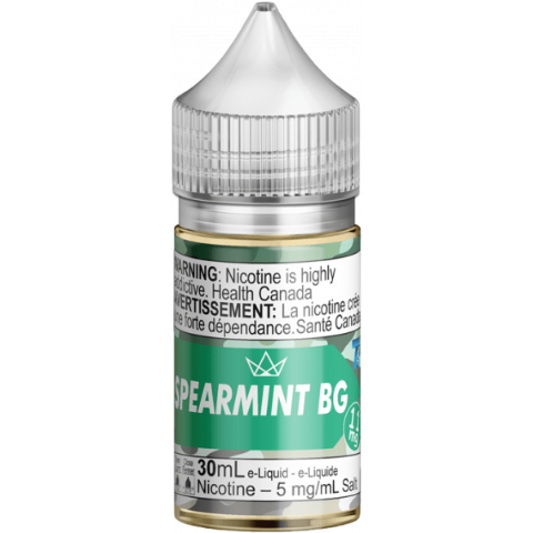 Spearmint BG Salt Nic E-Liquid - 30mL Bottle with 7 Premium Salts for Smooth Vaping | Refreshing Mint Flavor for All-Day Use, Perfect for Pod Systems and Vape Pens