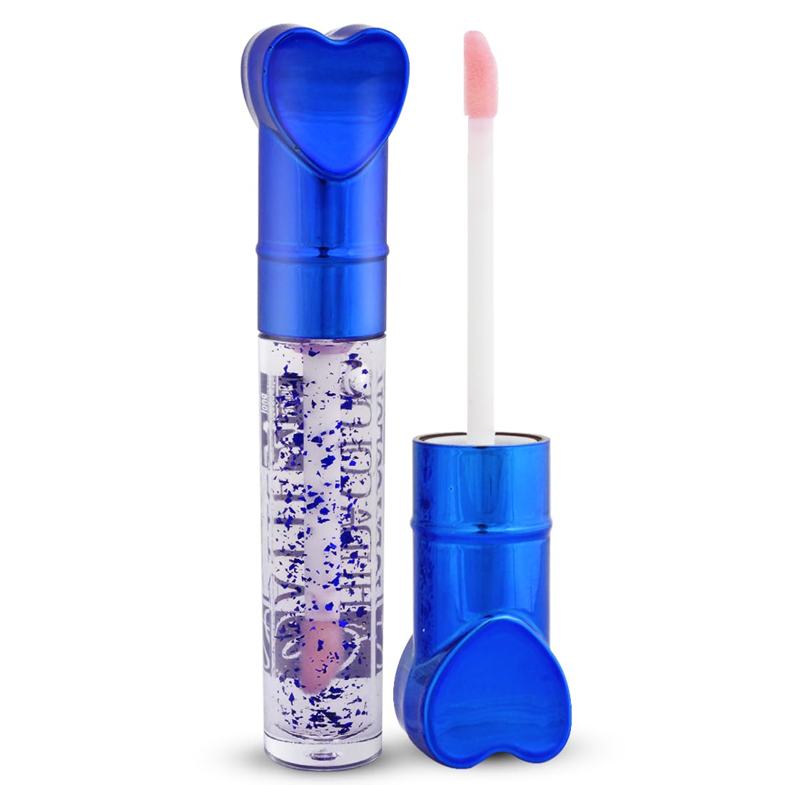Adbeni Glitter Lip Gloss - 10ml Hydrating Lip Balm for Dry & Chapped Lips with Moisturizing Formula | Natural Pink Shade & Cute Blue Heart Packaging | Perfect for Daily Wear, Parties & Makeup Gifts