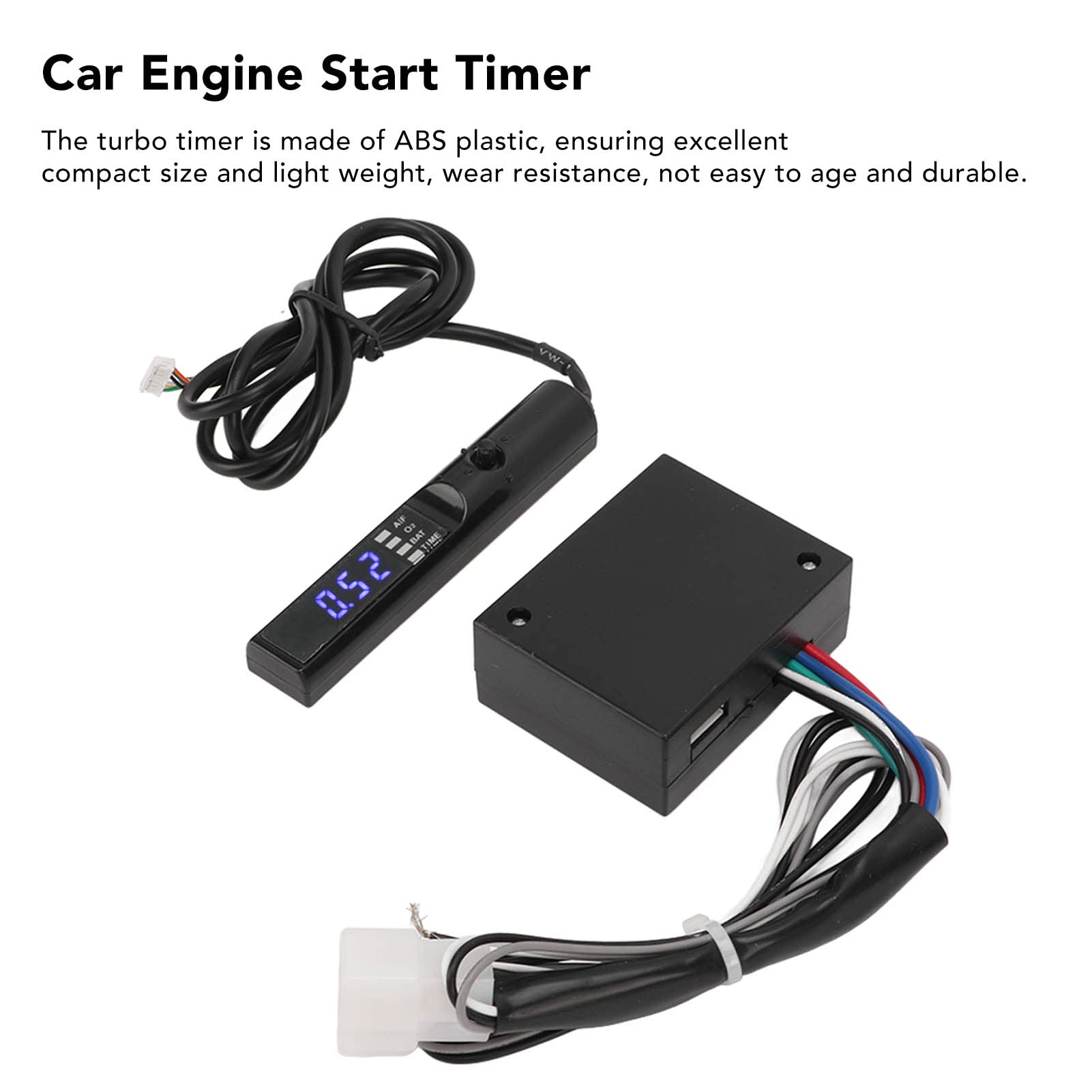 12V Auto Turbo Timer Control Kit with LED Digital Display - Engine Start Timer & Flameout Delay for Cars (Blue Light) - Perfect for Performance Tuning & Engine Protection