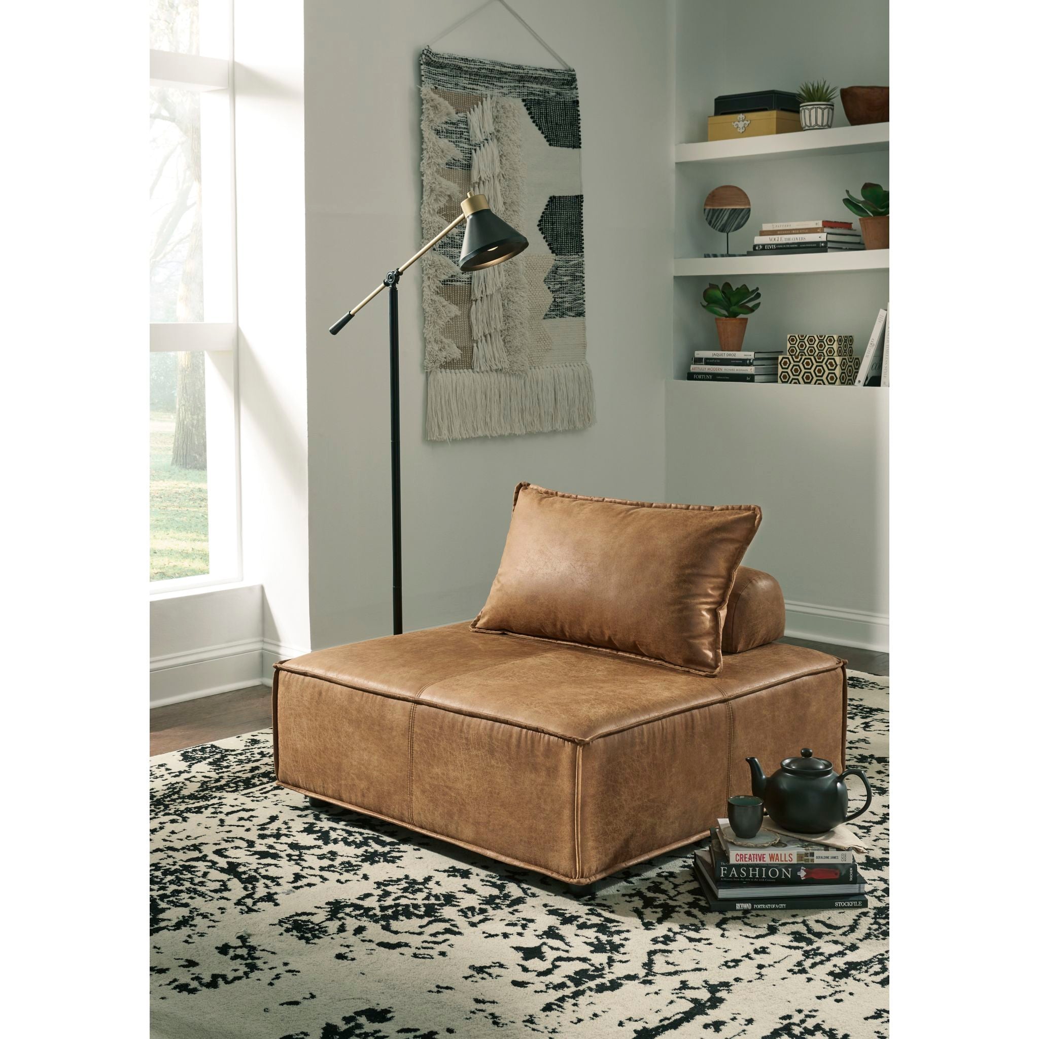 3 Piece Brown Leather Sofa Set for Living Room - Modern Sectional Couch with Comfortable Seating for Home, Office, or Lounge