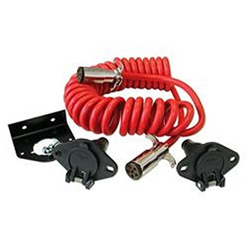 Roadmaster Flexo-Coil RV Trailer Wiring Connector Extension - 97 Inch Heavy Duty 7-Way Plug Cord for Towing & Camping | Weatherproof Electrical Connection for Travel Trailers, Fifth Wheels & Camper Vans