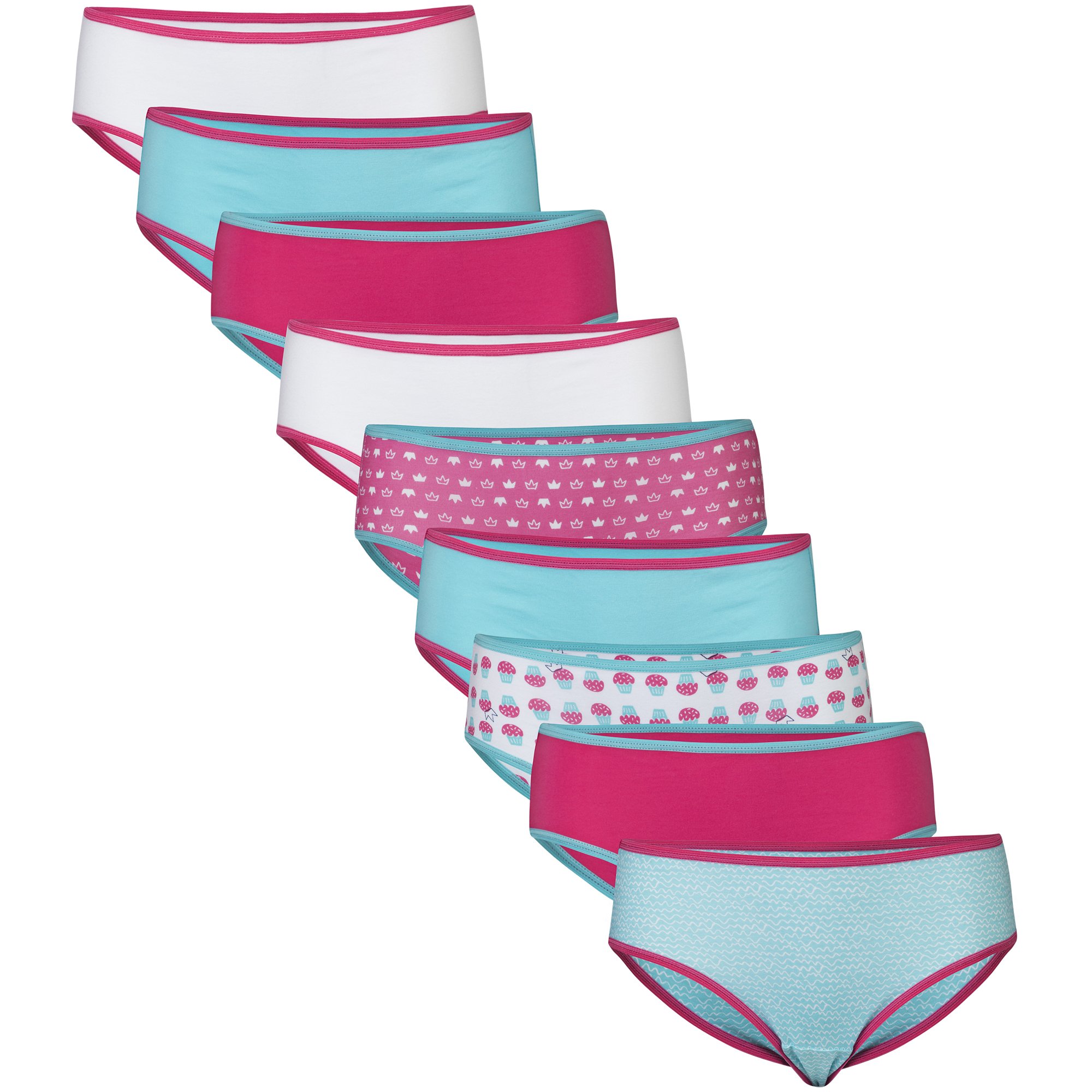 Gildan Girls' Cotton Hipster Underwear 9-Pack - Soft Breathable Panties for Kids & Teens - Perfect for School, Sleepovers & Everyday Wear