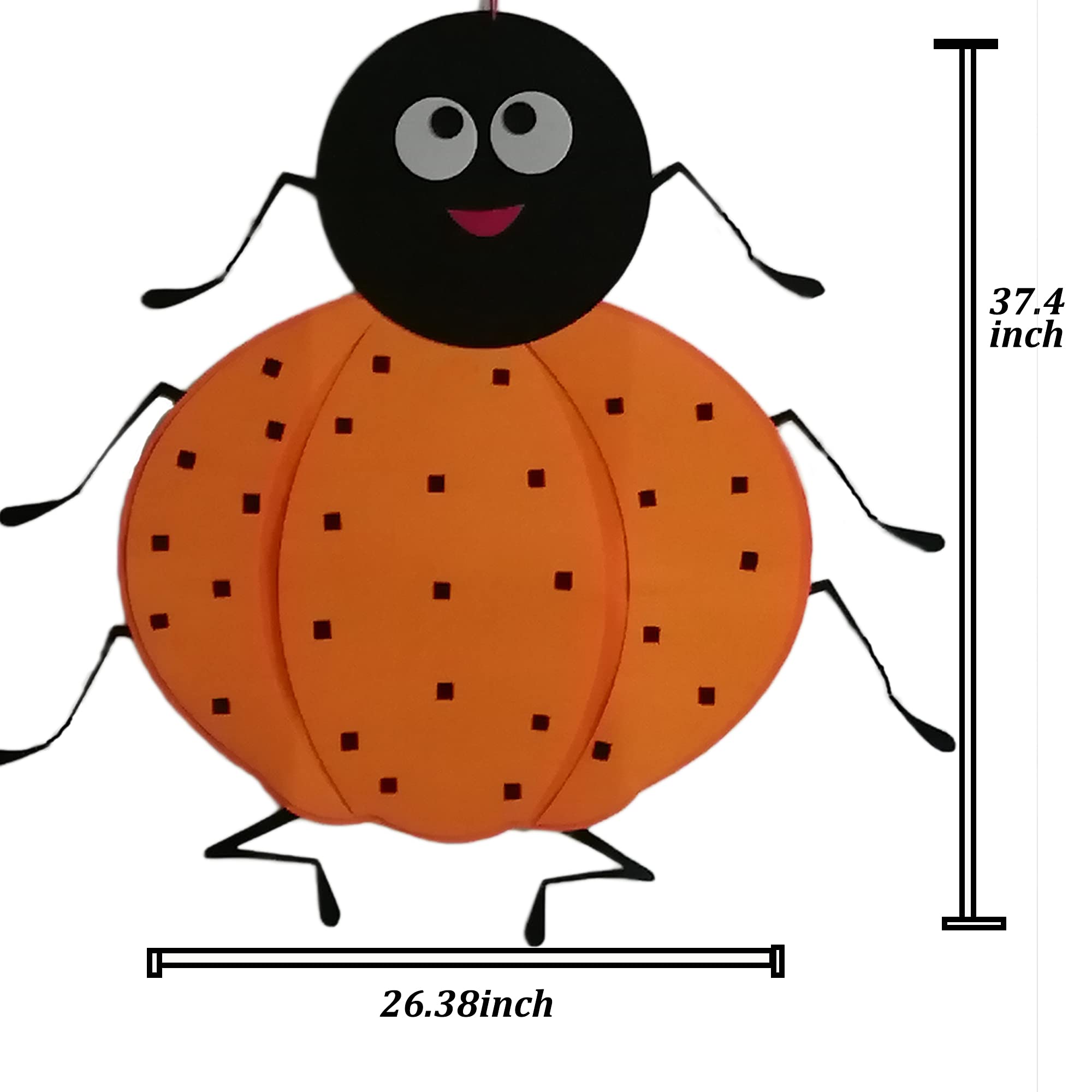 Halloween DIY Spider Pumpkin Felt Craft Kit - 43 PCS Felt Ornaments for Wall Hanging Decorations, Home Party Supplies & Unique Halloween Gift - Perfect for Halloween Parties, Classroom Activities and Spooky Home Decor