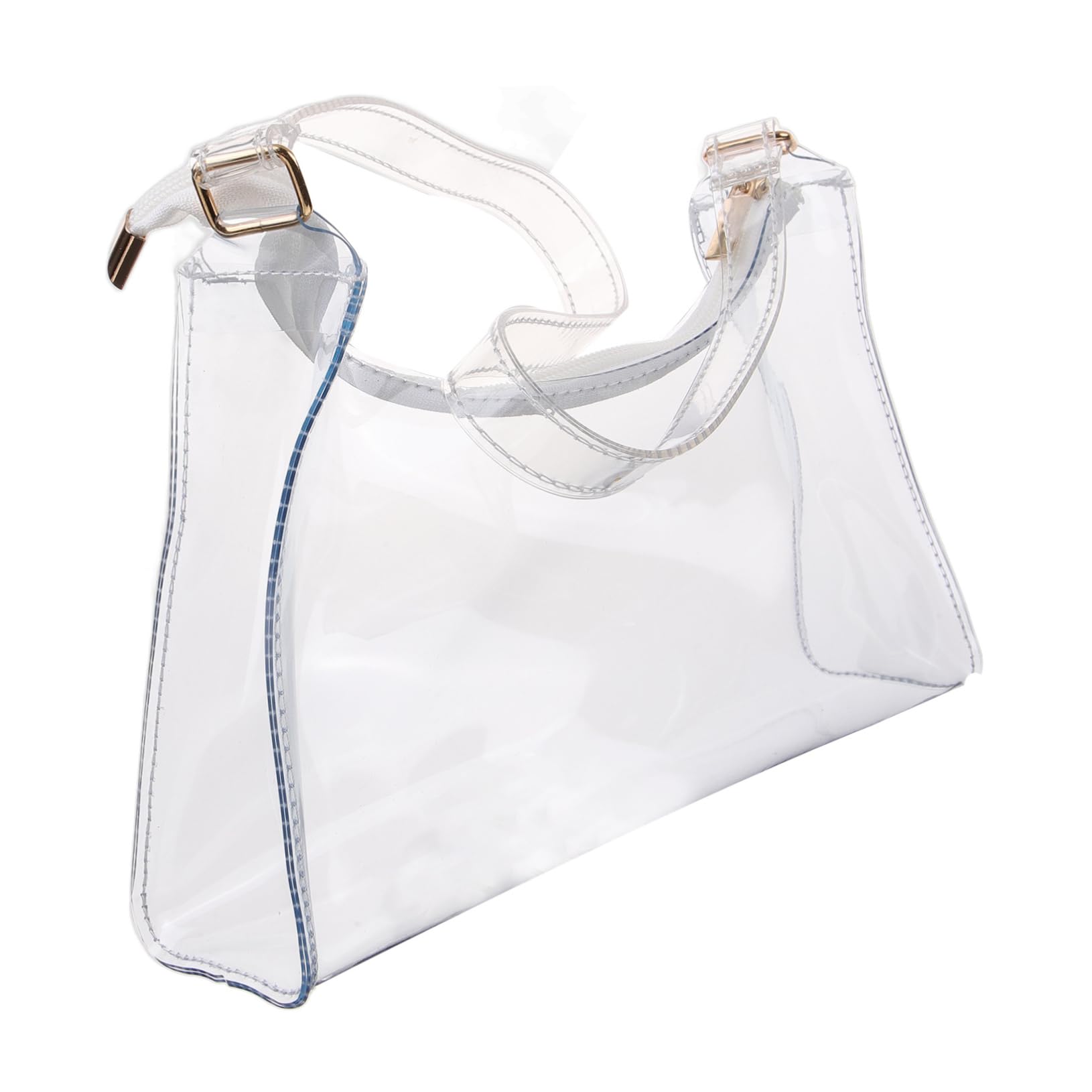 Balacoo Clear PVC Tote Bag - Transparent Stadium Approved Purse for Concerts, Events & Travel | Lightweight, Durable & Waterproof for Sports Games, Music Festivals & Airport Security
