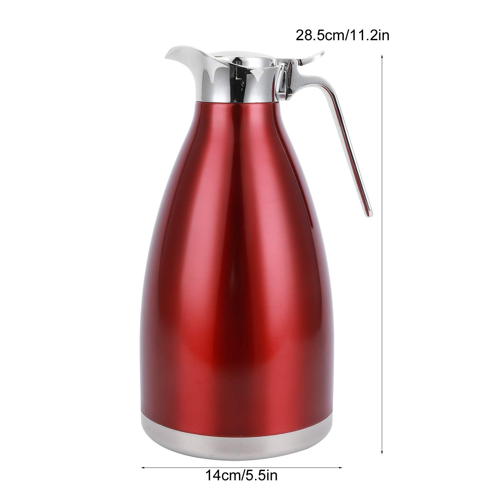 Zerodis 2L Stainless Steel Vacuum Insulated Water Bottle - Double Wall Thermal Flask for Coffee, Tea & Hot/Cold Drinks - Leak Proof Travel Thermos for Office, Camping & Outdoor Activities