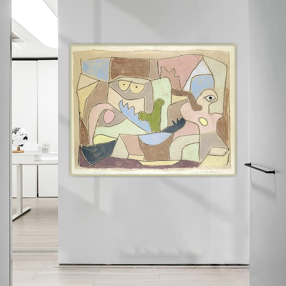 Paul Klee Inspired Plants Wall Art - Farmhouse Decor Canvas Prints for Living Room, Bedroom & Bathroom - 35x44cm Unframed - Perfect for Home, Office & Studio Decor