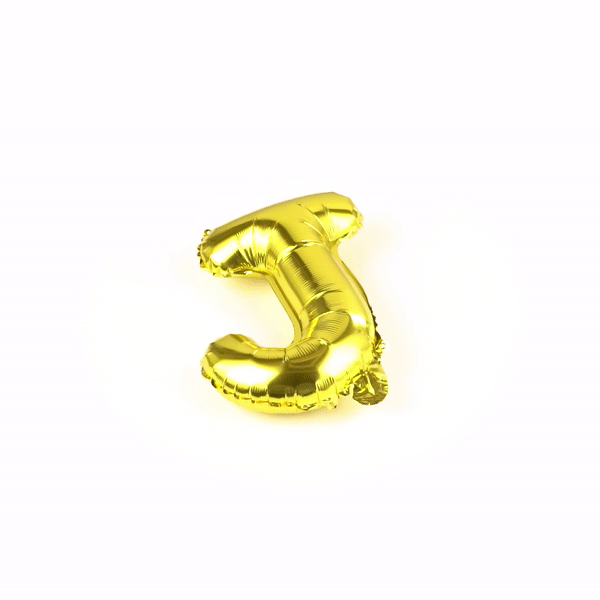 Balloonify Gold Mylar Letter J Balloon - 16 Inch Large Foil Alphabet Balloon for Birthday Party Decorations, Baby Showers & Wedding Celebrations - 1 Count Box