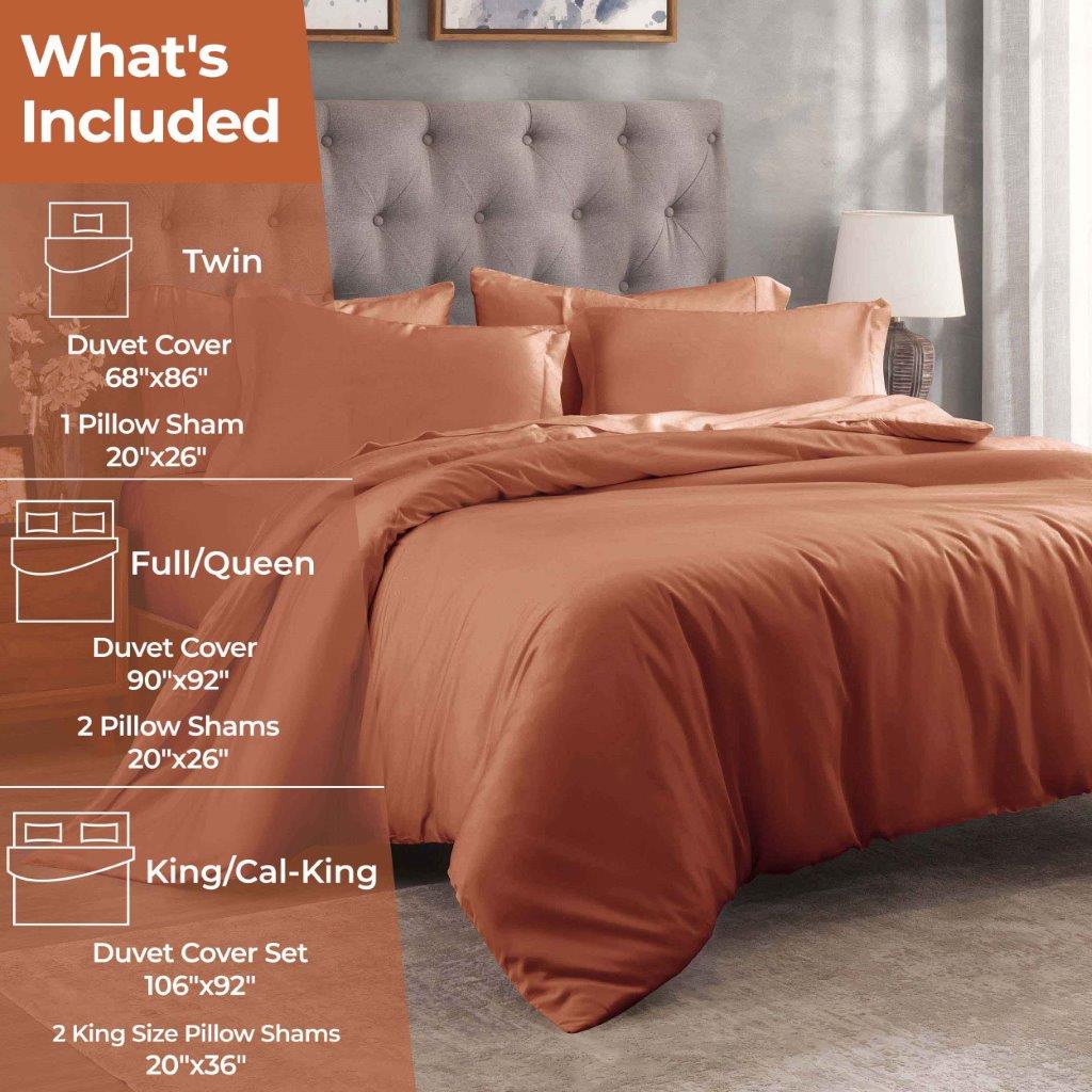 Premium 100% Egyptian Cotton Duvet Cover Set - 300 Thread Count, Breathable & Soft Bedding for All Seasons - Perfect for Master Bedroom, Guest Room & Luxury Hotels