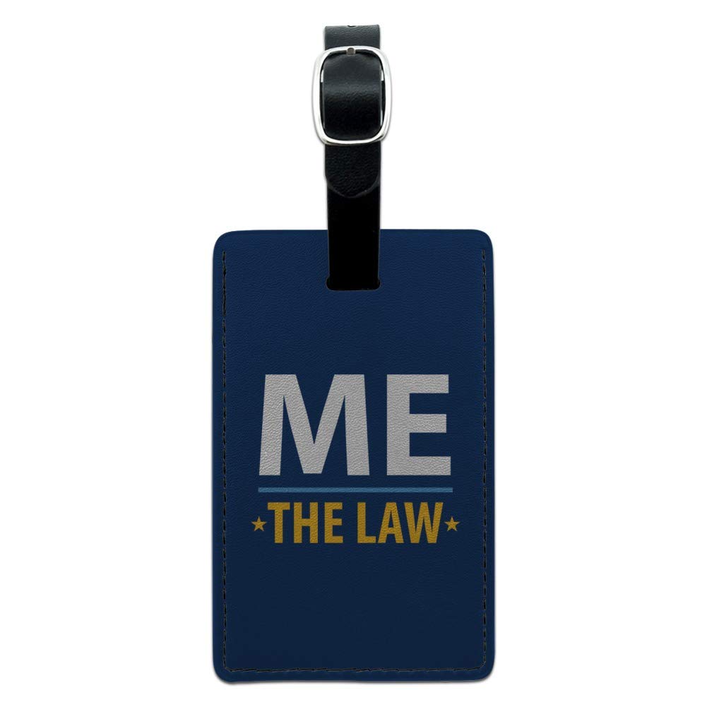Premium Rectangle Leather Luggage Tag - Personalized Carry-On ID Tag for Suitcases & Travel Bags | Durable Name Card Holder for Business Travel, Vacation & Airport Security