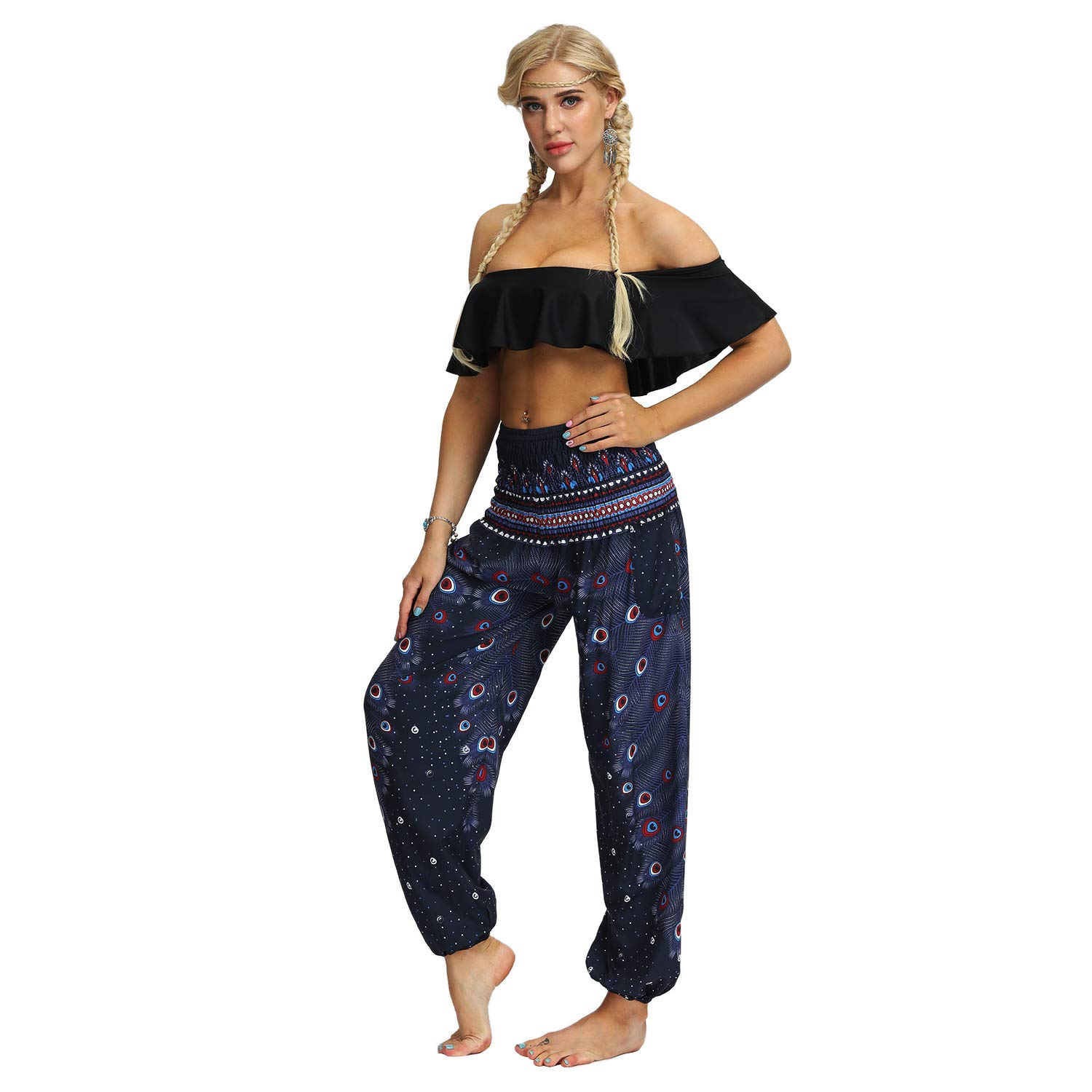 Women's Boho Jogger Pants - Loose Fit Hippie Beach Trousers for Yoga, Festivals & Casual Wear | Comfortable & Stylish Festival Outfit