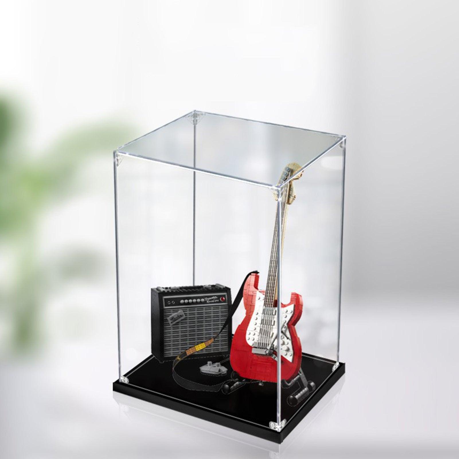 LEGO Fender Stratocaster 21329 Display Case - Premium Acrylic Showcase for Collectible Guitar Model - Perfect for Home Decor, Office Display & LEGO Enthusiast Collections