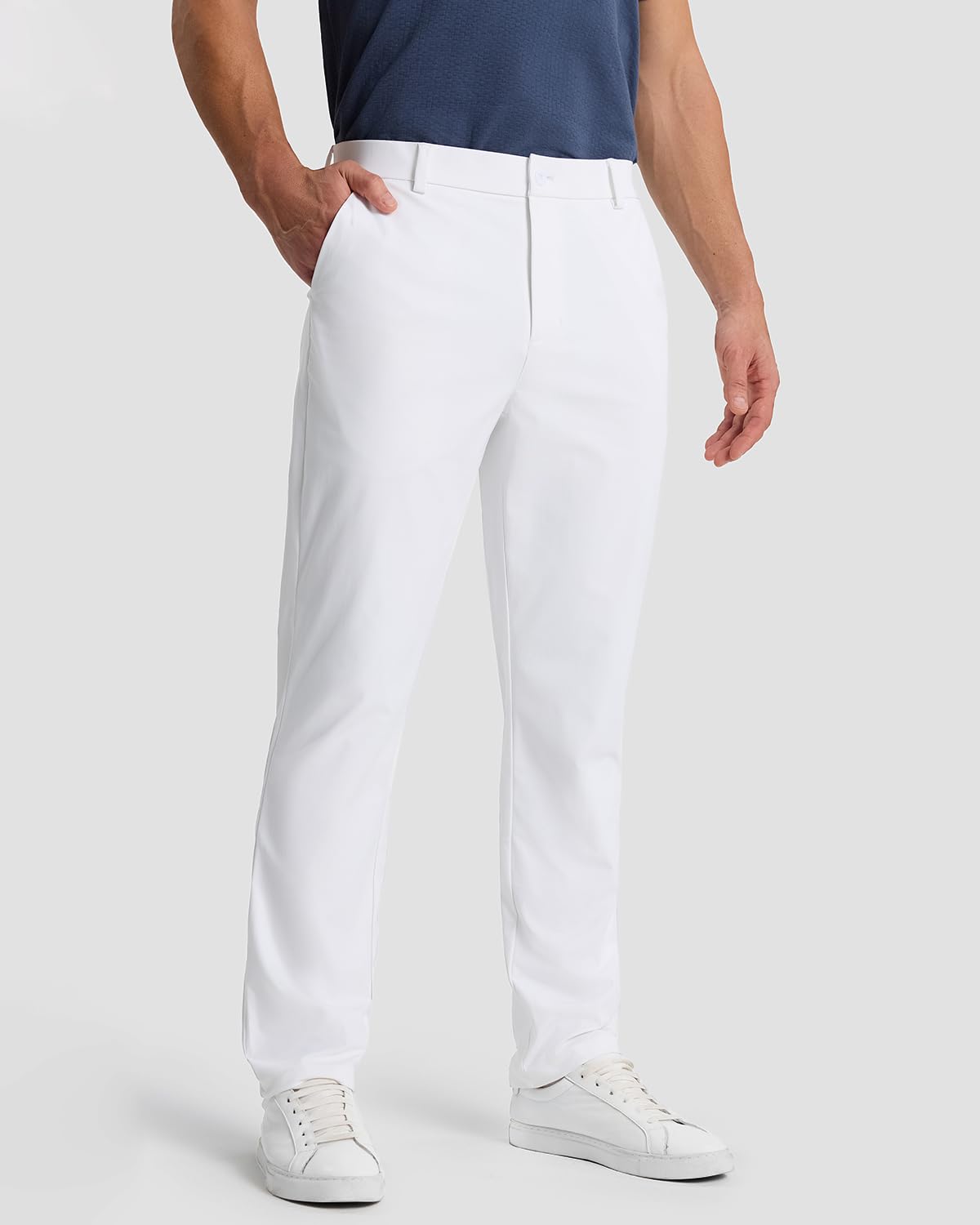 Men's Classic Fit Golf Pants - Stretch Work Dress Pants 30''/32''/34'' - Lightweight Casual Pants with Pockets - Perfect for Golf, Office & Business Casual Wear