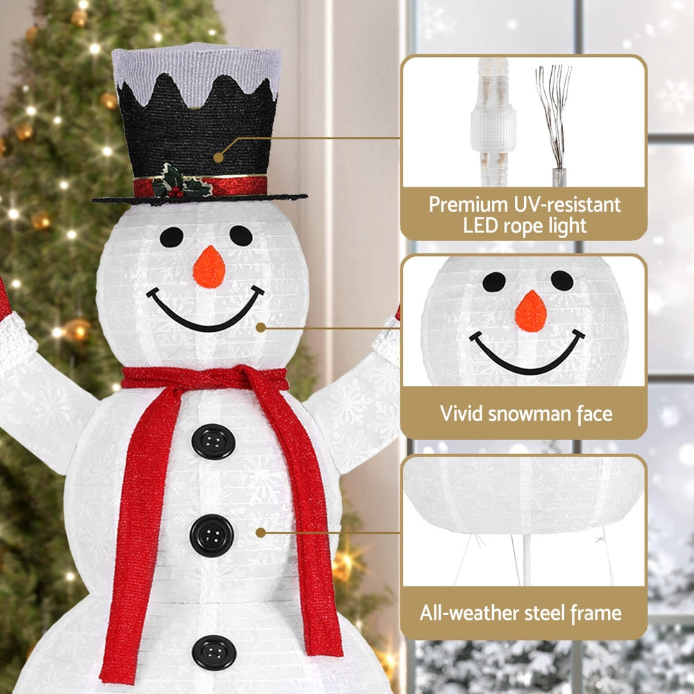 1.7M 200 LED Christmas Fairy Lights with Snowman Decorations - Indoor/Outdoor Holiday Decor for Home, Garden, Party & Winter Wedding