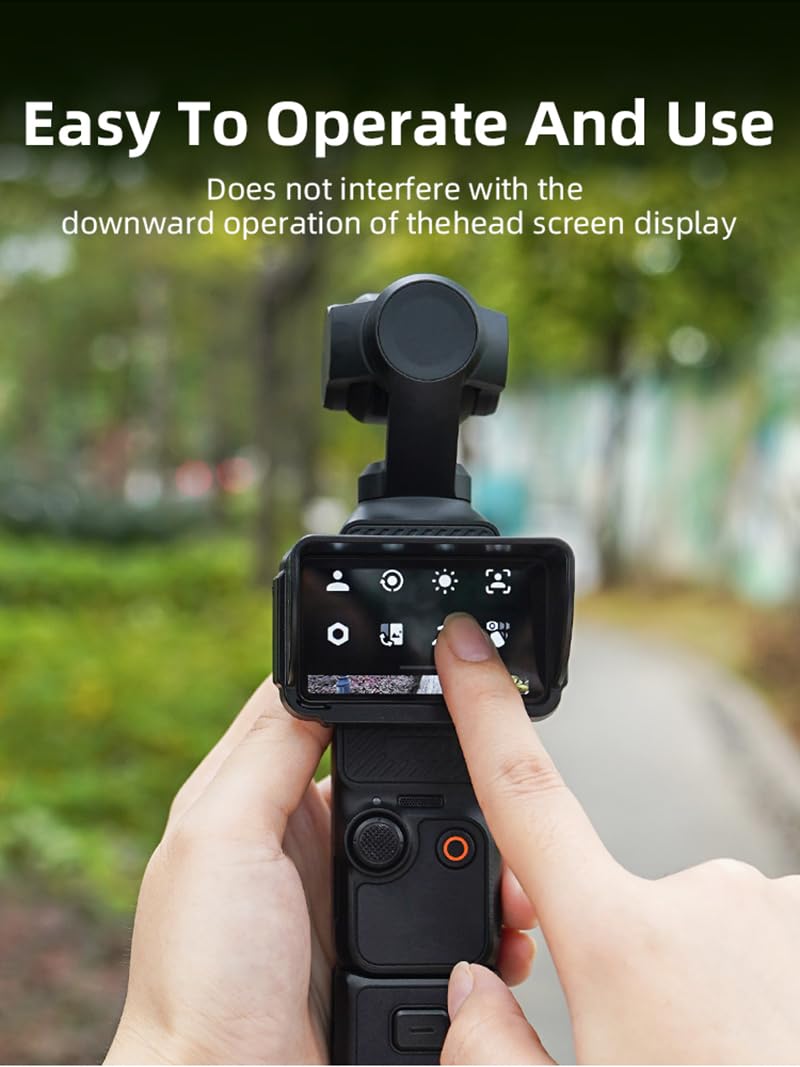 DJI Osmo Pocket 3 Sunshade Cover - Hard PC Screen Protector for Outdoor Vlogging