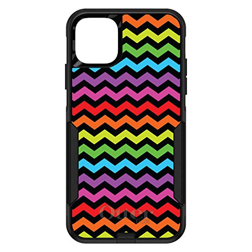 Rainbow Black Chevron Stripes Wave On Black Case