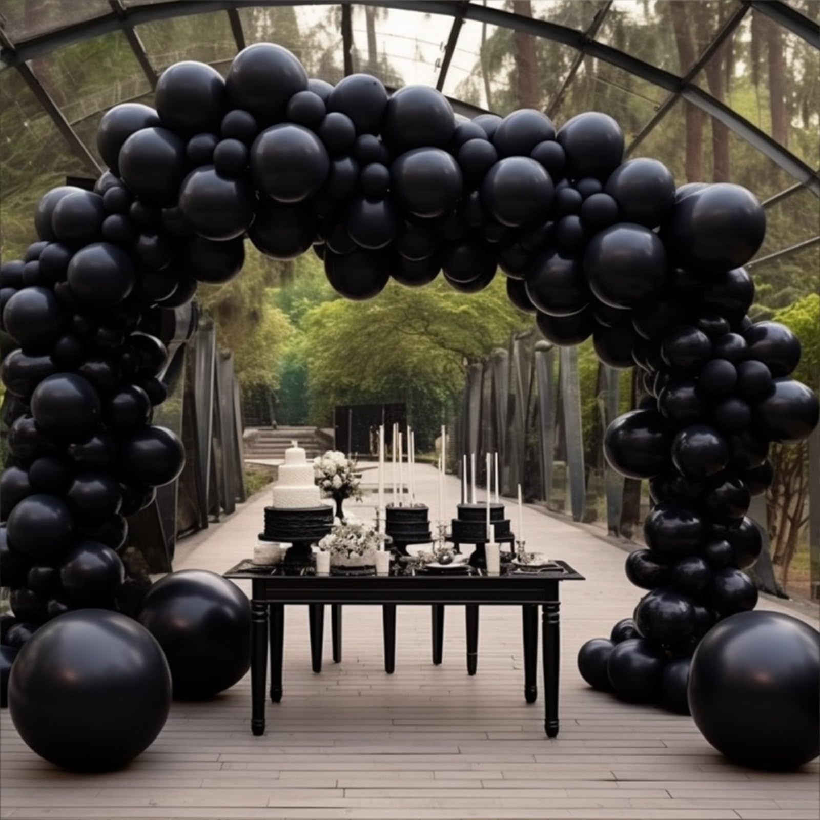 100 Pack 12 Inch Black Latex Balloons - Matte Finish Party Balloons for Birthday, Wedding, Baby Shower & Holiday Decorations - Perfect for Halloween, Graduation & Themed Events