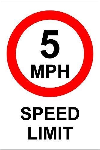 5 MPH Speed Limit Metal Sign - 12