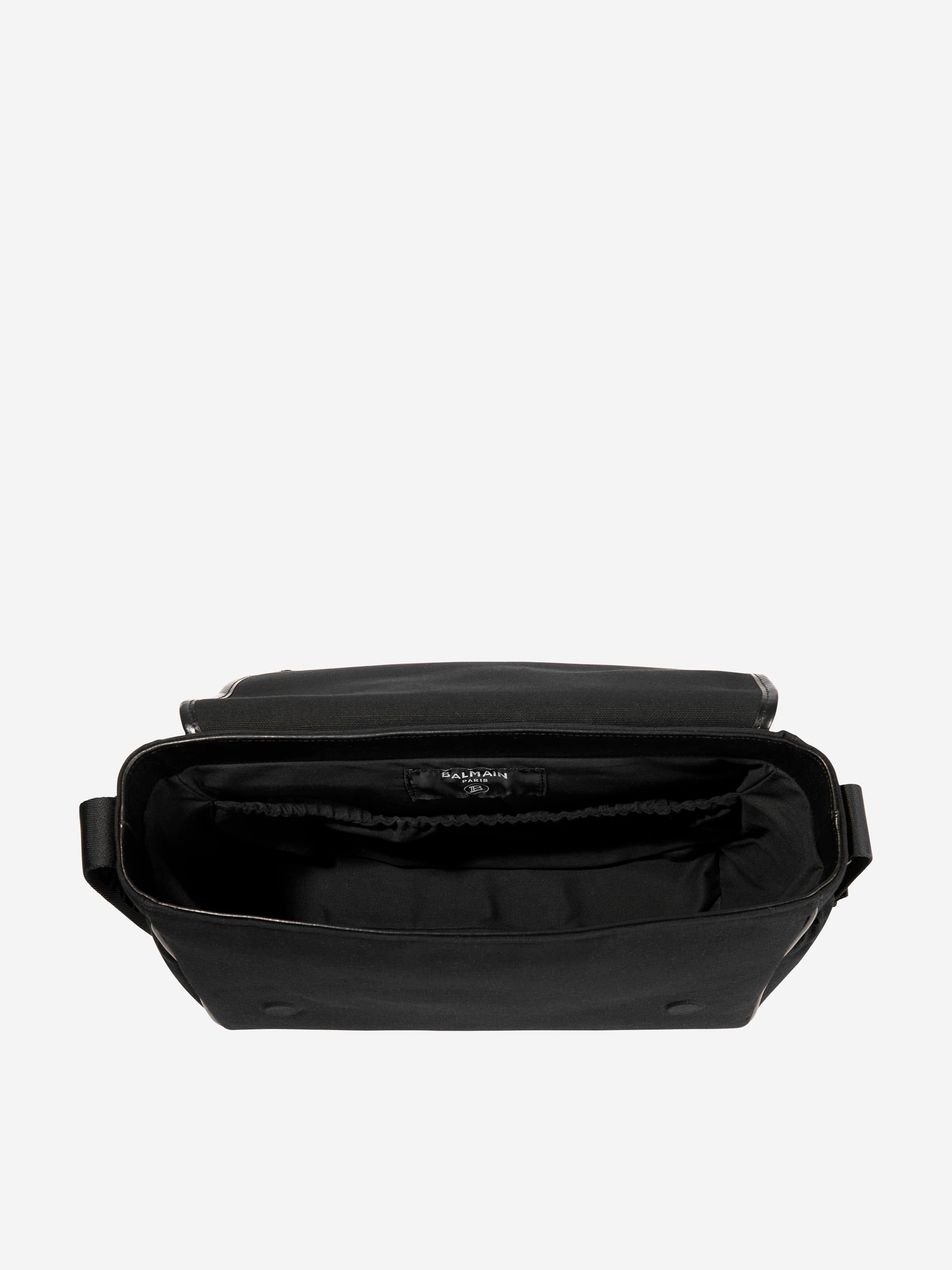Balmain Baby Logo Black Diaper Bag 40cm - Stylish & Spacious Changing Tote for Moms, Perfect for Nursery, Travel & On-the-Go Parenting