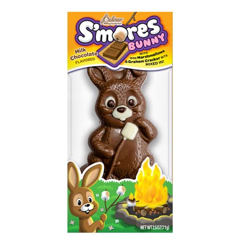 Palmer Easter S’mores Solid Milk Chocolate Bunny - 2.5oz (24 Count Box) - Perfect for Easter Baskets, Party Favors & Holiday Treats
