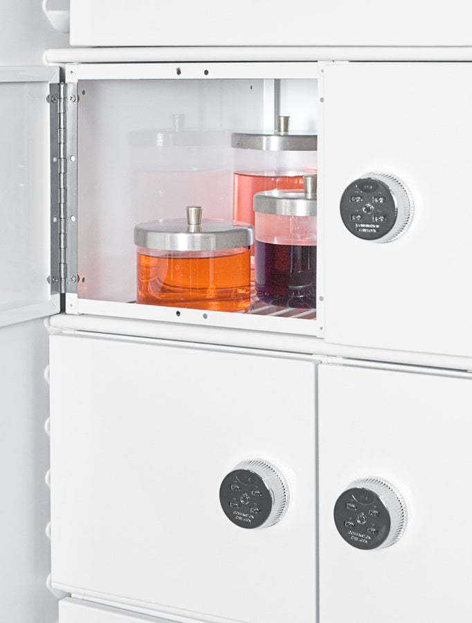 Accucold 24 Inch Wide All Refrigerator with 9 Locking Compartments - FFAR10LOCKER | Commercial & Medical Refrigerator for Labs, Pharmacies & Offices
