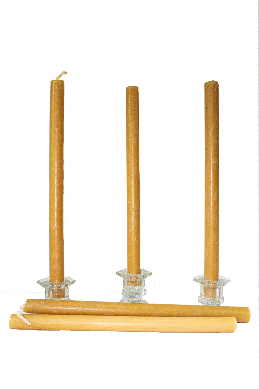 Natural Honey Scented Candles - Set of 20 Beeswax Candles for Home, Relaxation & Romantic Ambiance | Perfect for Aromatherapy, Meditation & Dinner Parties