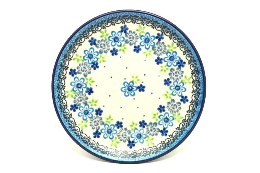 Handmade Polish Pottery Bread & Butter Plate (6.25 Inch) - Floral Design Stoneware for Breakfast, Dining & Home Decor - Dishwasher & Microwave Safe Ceramic Serving Platter