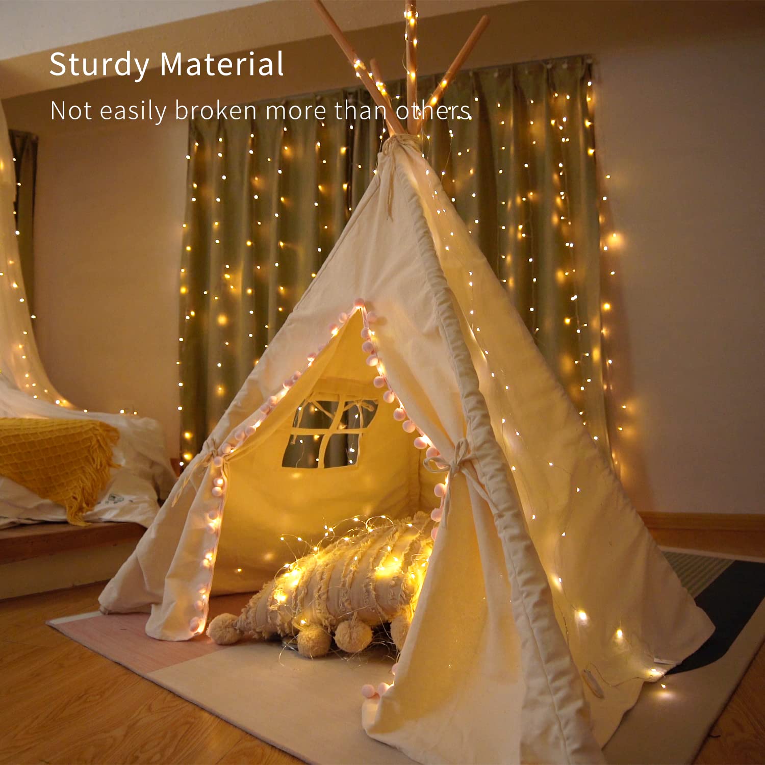Homemory 2 Pack 33 Ft 100 LED Fairy Lights with Remote - Battery Operated Waterproof Christmas String Lights - 8 Lighting Modes for Indoor Outdoor Decor, Wedding, Party, Garden, Patio (Warm White)