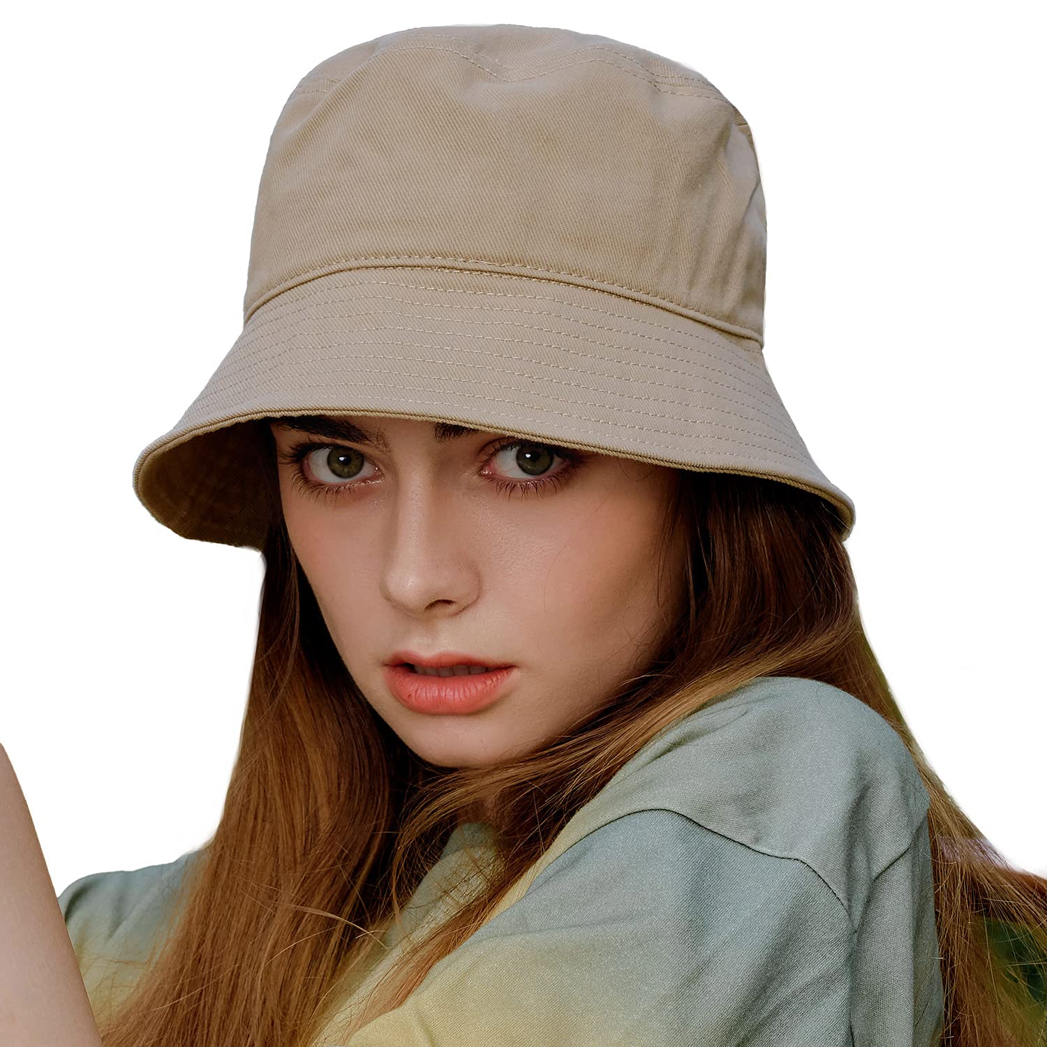 Moja Basic Embroidered Bucket Hat - Beach & Outdoor Sun Protection