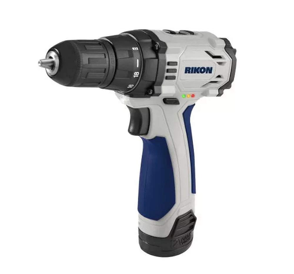 Rikon 12V Lithium-Ion Cordless Drill and Impact Driver Combo Kit with 2 Batteries - Perfect for DIY Projects, Home Repairs, and Professional Construction Work