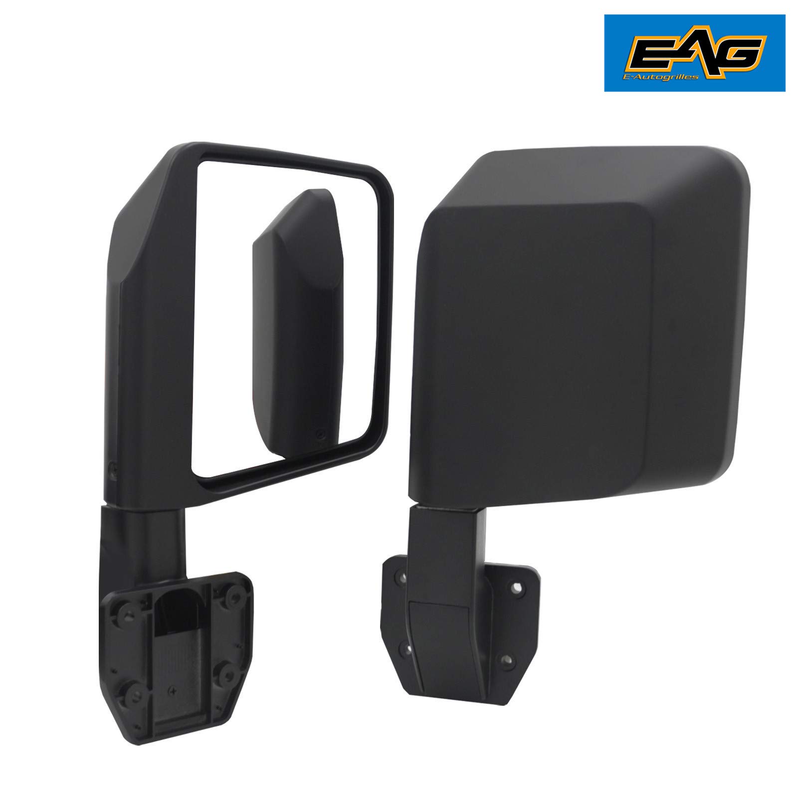 EAG Side View Mirror Pair - Military Grade Replacement for Jeep Wrangler CJ7 YJ TJ JK JL & Gladiator JT & Cherokee XJ - Durable Off-Road Mirrors for Enhanced Visibility