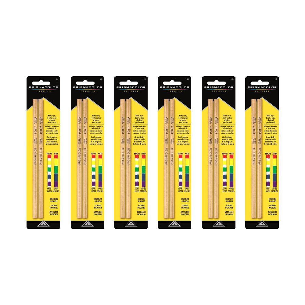 Prismacolor Blender Pencils - 6 Pack of 2 Pencils (12 Total) | Professional Art Supplies for Coloring, Shading & Blending | Perfect for Artists, Students & Crafters