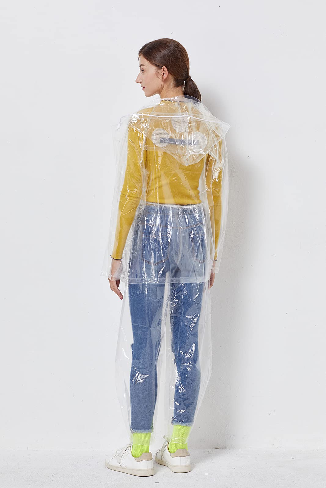 Freesmily Waterproof Rain Suit Set for Women & Men - Reusable Transparent Raincoat with Hood & Pants - Ideal for Hiking, Camping, Fishing, and Outdoor Activities