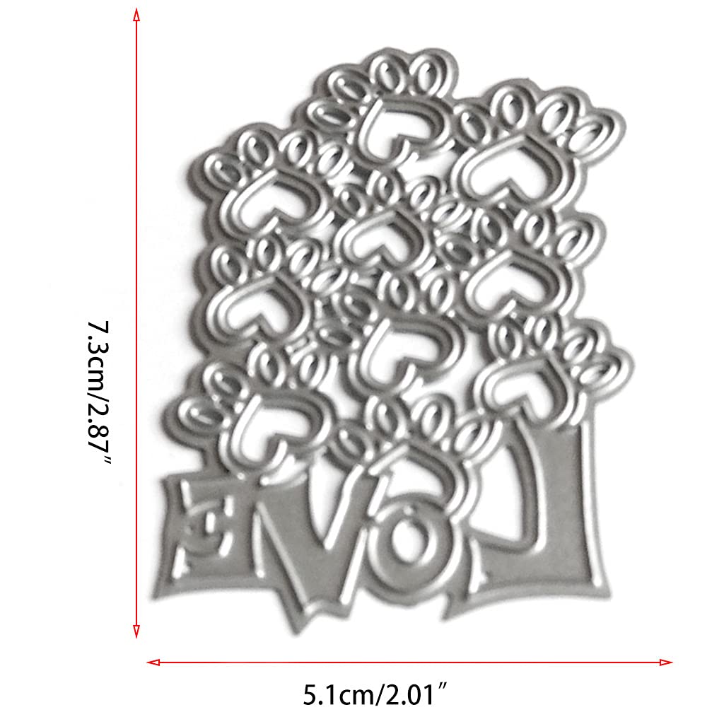 Dog Paw Metal Die Cuts for Card Making - Scrapbooking Embossing Dies, DIY Album Paper Craft Decorations - Perfect for Greeting Cards, Wedding Invitations & Home Decor Projects