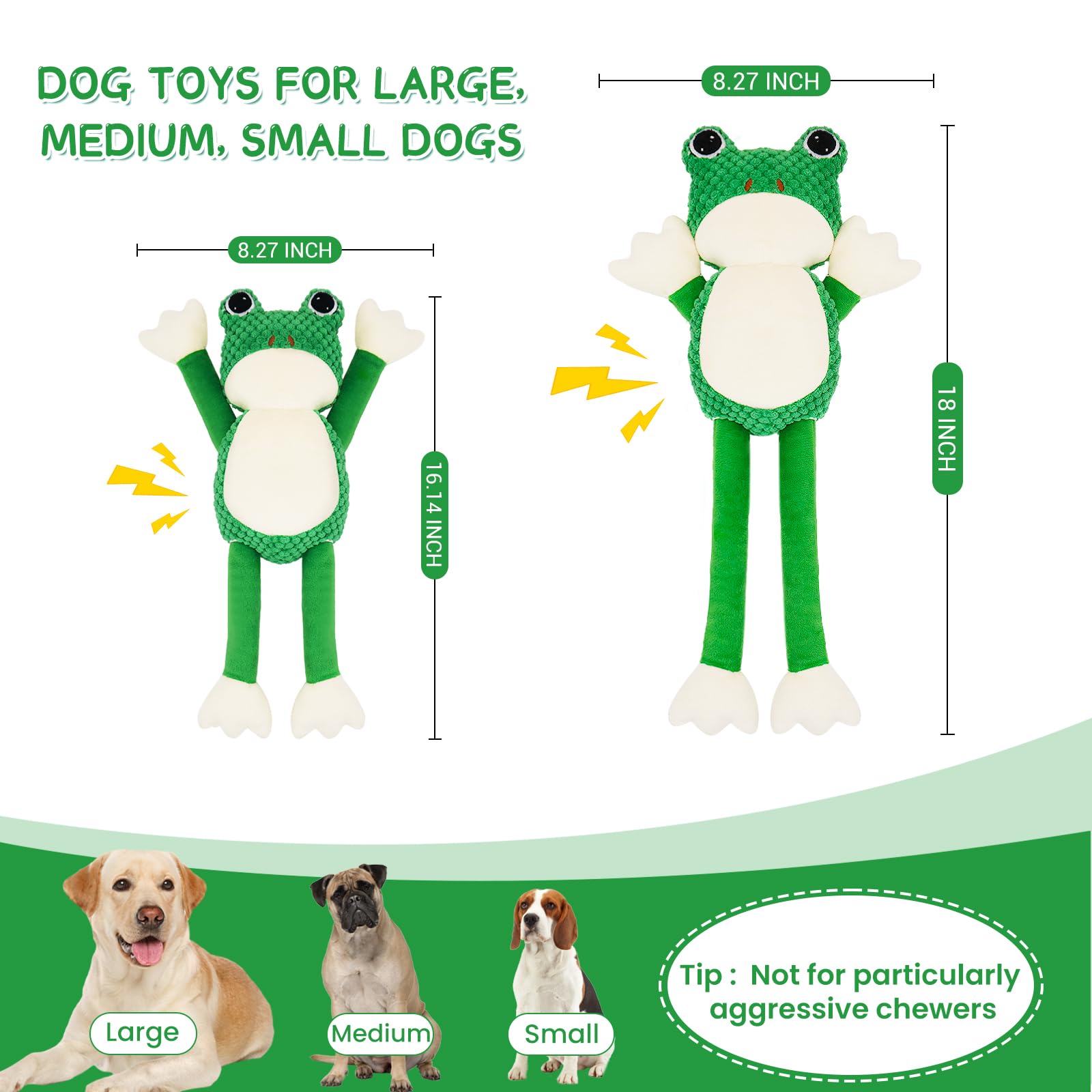 WinTour Durable Puppy Toys for Small & Large Dogs - Interactive Squeaky Chew Toys, Tug of War Rope Toy for Aggressive Chewers (Non-Indestructible) - Perfect for Playtime, Training & Keeping Dogs Busy Indoors/Outdoors