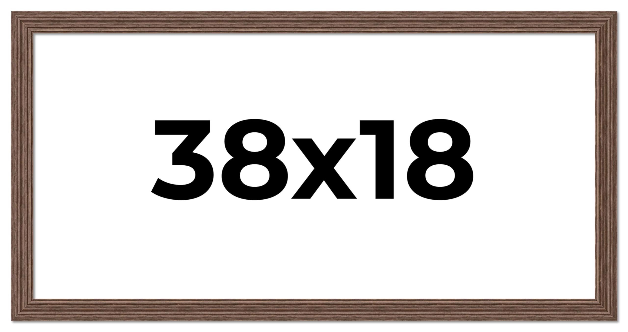 38x18 Inch Distressed Brown Barnwood Picture Frame - Rustic Farmhouse Photo Frame with UV Acrylic Shatter Guard & Acid-Free Backing | Perfect for Wall Decor, Family Photos, and Home Office Display
