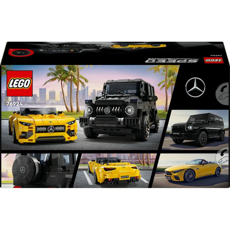 LEGO Speed Champions 76924 Mercedes-AMG G 63 & SL 63 Building Kit + 76909 F1 W12 E Performance & Project One - Collector's Car Model Sets for Kids & Adults - Perfect for Display, Racing Play & Gift Giving