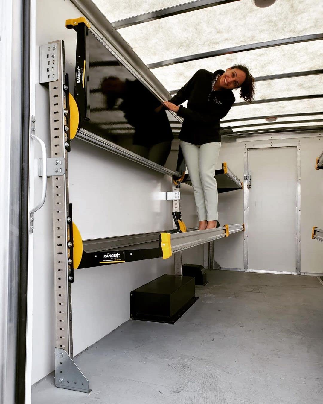 Fold-Away Van Shelving Unit with 3 Adjustable Shelves - 64