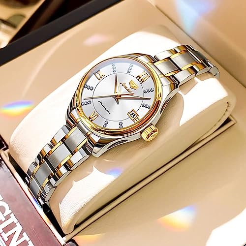 8933：Two tone band & White dial