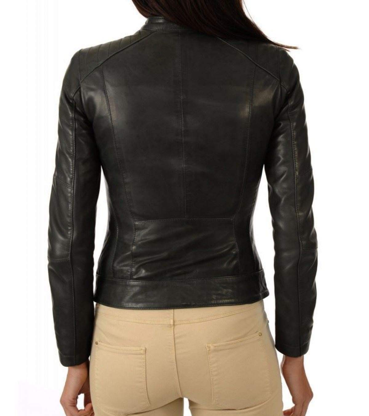 Women's Real Lambskin Leather Jacket - Bomber Motorcycle Biker Jacket for Women | Stylish Outerwear for Riding, Casual Wear & Night Out
