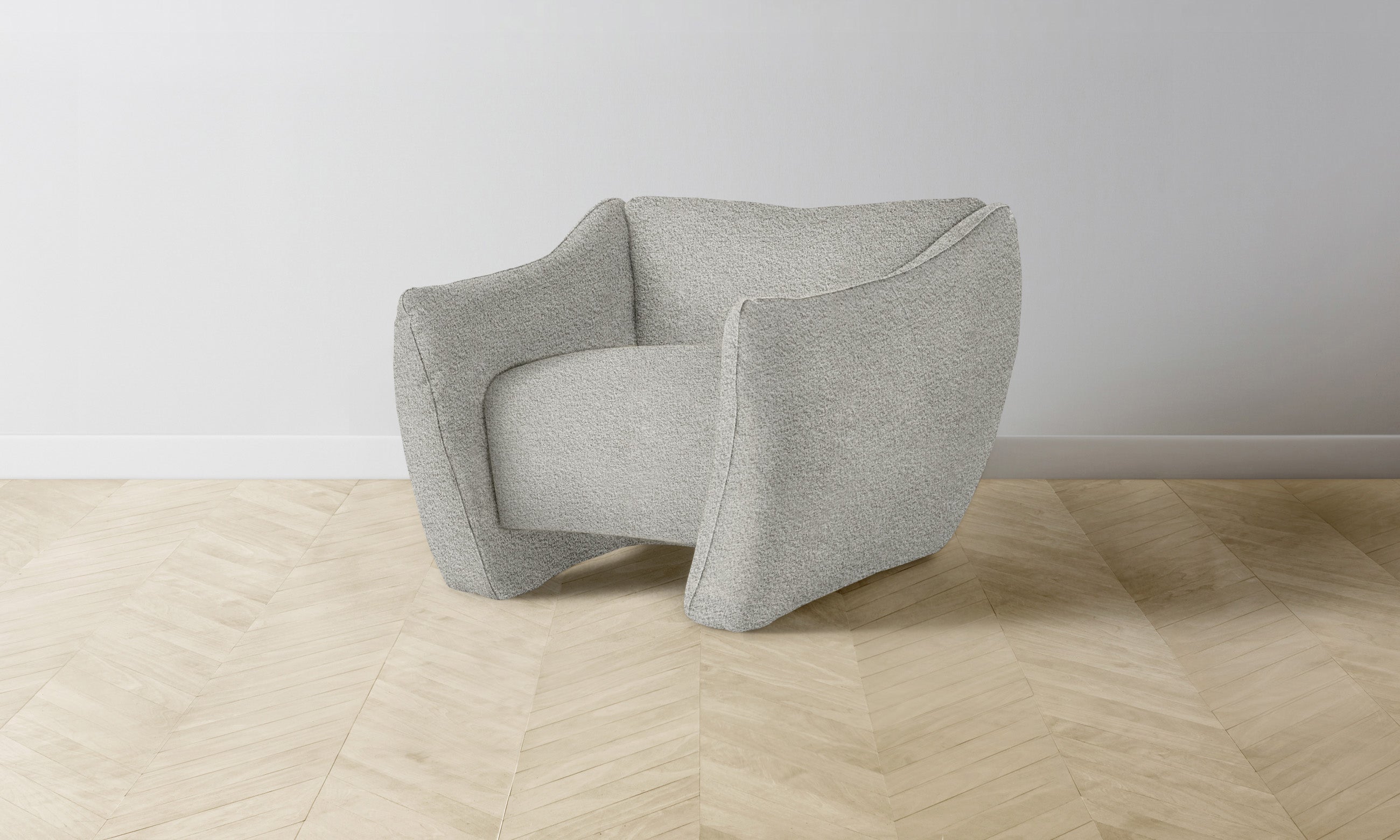 The Bond Chair - Premium Woolen Bouclé Cliff Accent Chair for Living Room, Bedroom & Office - Modern Comfortable Seating for Home Decor