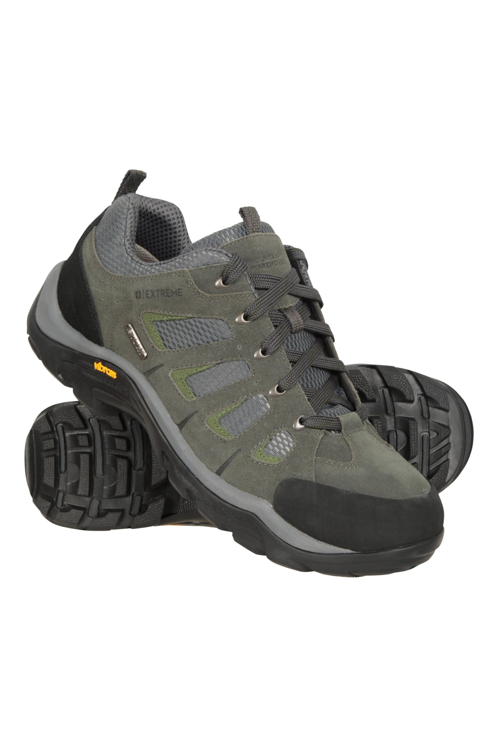 Mountain Warehouse Men's Waterproof Wide Fit Hiking Shoes - Lightweight Outdoor Boots for Trekking & Trail Walking