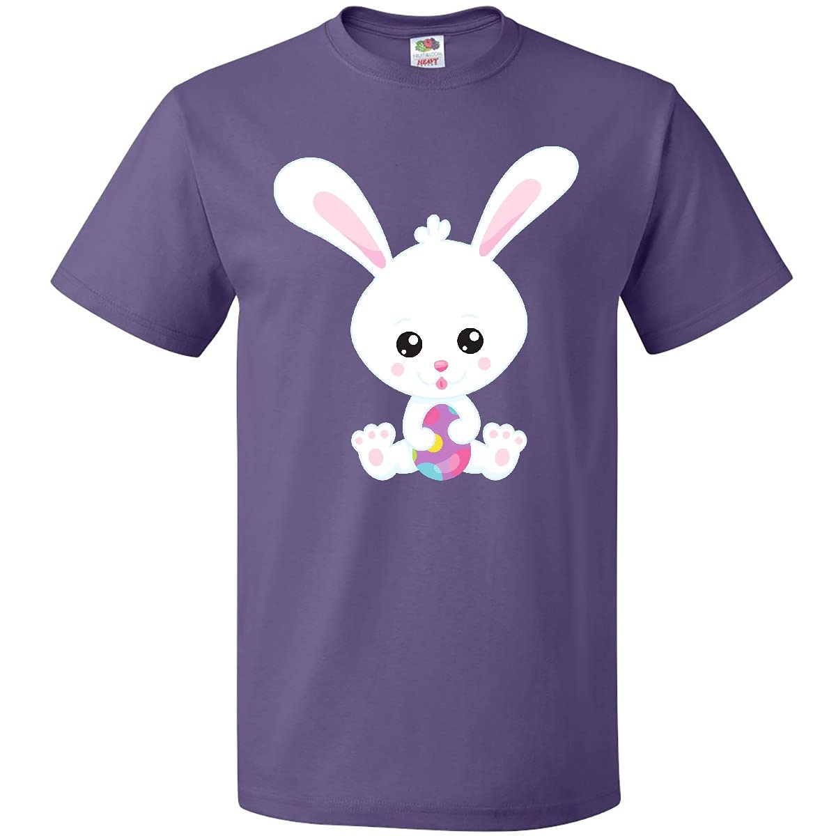Inktastic Easter Cute Bunny White Bunny Easter Eggs Graphic T-Shirt - Perfect for Easter Celebrations, Spring Outfits & Family Gatherings