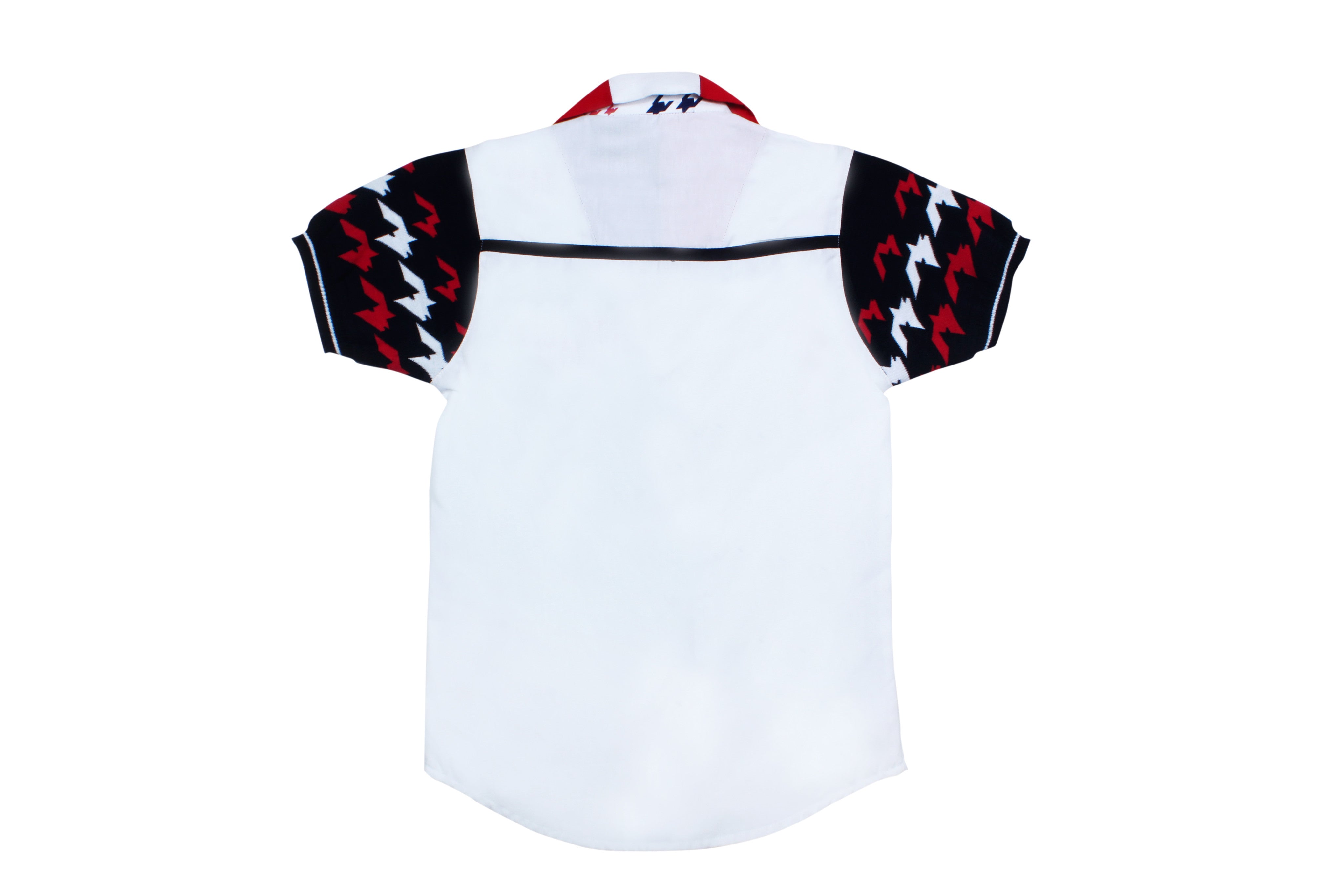 Stylish White Hounds Tooth Print Shirt for Men & Women | Trendy Checkered Button-Up Top for Office, Party & Casual Wear