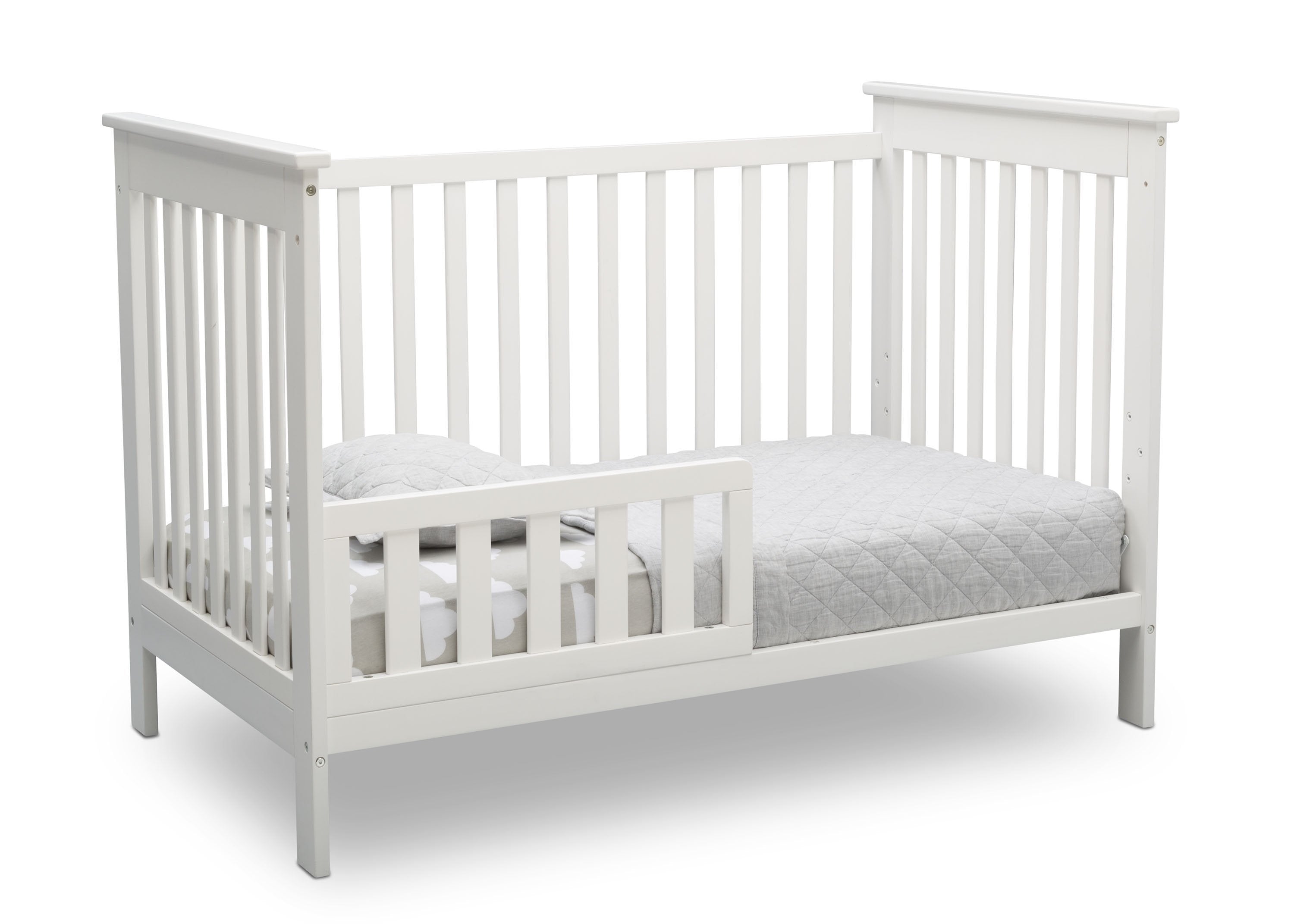 Adley 3-in-1 Convertible Baby Crib - Toddler Bed & Daybed - Safe Nursery Furniture for Newborns & Kids - Perfect for Bedrooms, Daycare & Guest Rooms