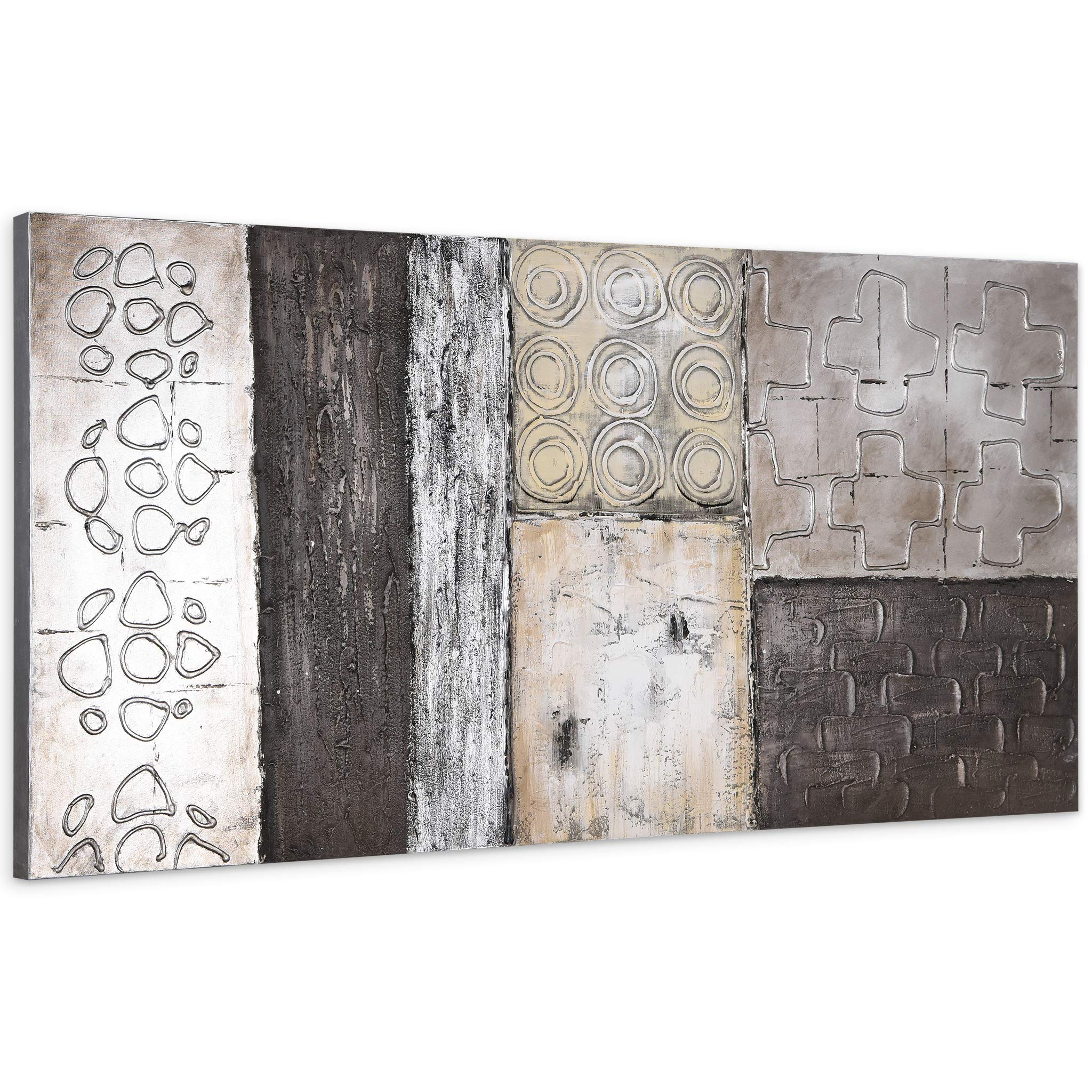 Stacked 2 Textured Metallic Oil Painting by Martin Edwards - Empire Art Direct | Modern Abstract Wall Art for Living Room, Bedroom & Office Decor