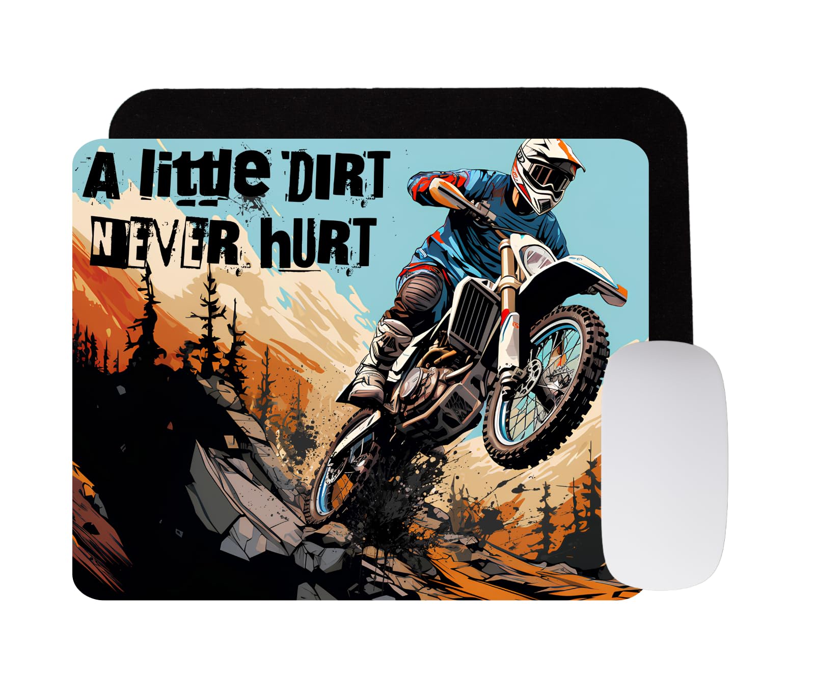 Motocross Racing Mouse Pad - Non-Slip Gaming Mouse Mat for Dirt Bike & MX Racing Enthusiasts - Perfect for PC, Laptop & Office Use