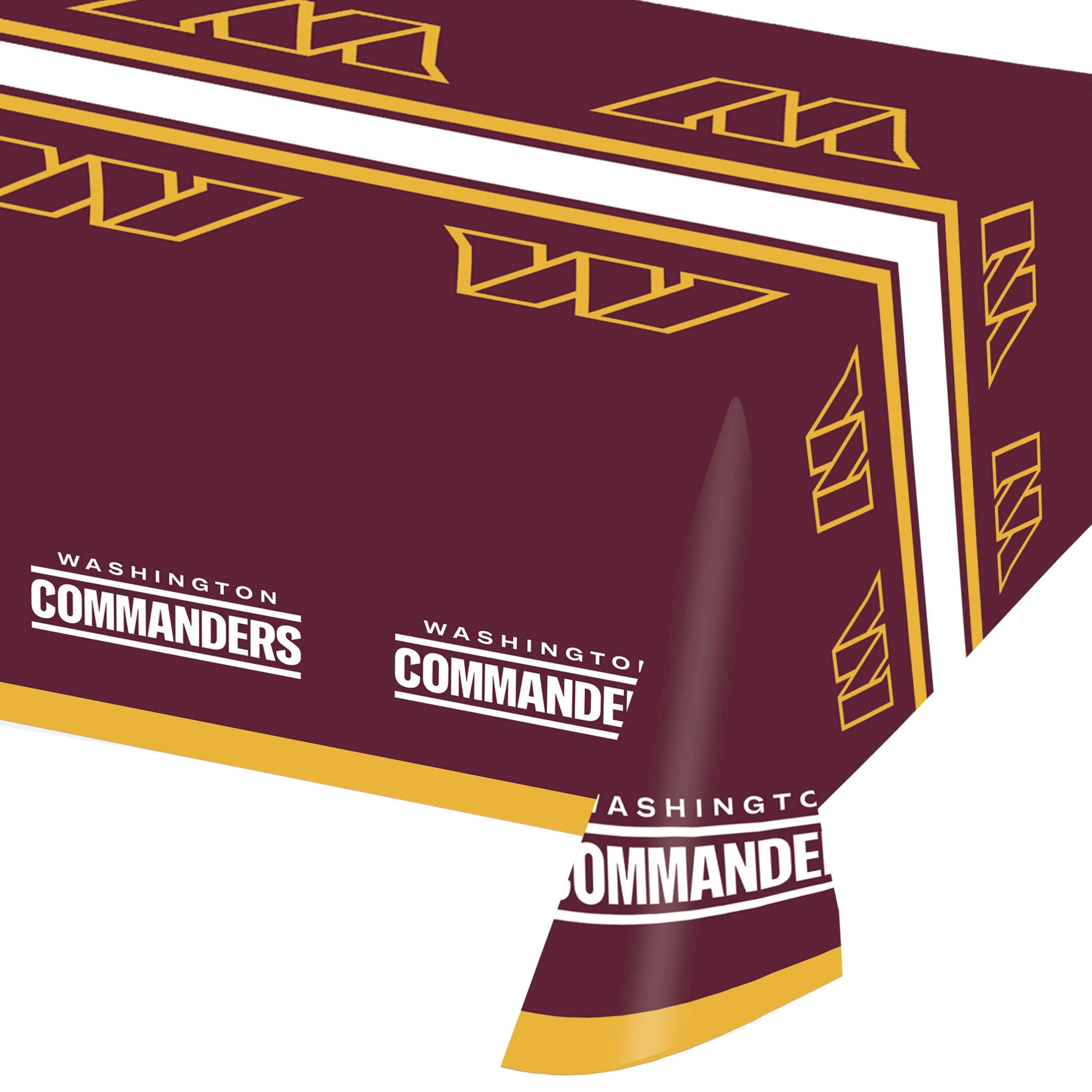 12-Piece Bulk Washington Commanders Plastic Table Covers for Game Day Parties, Tailgating & Sports Events