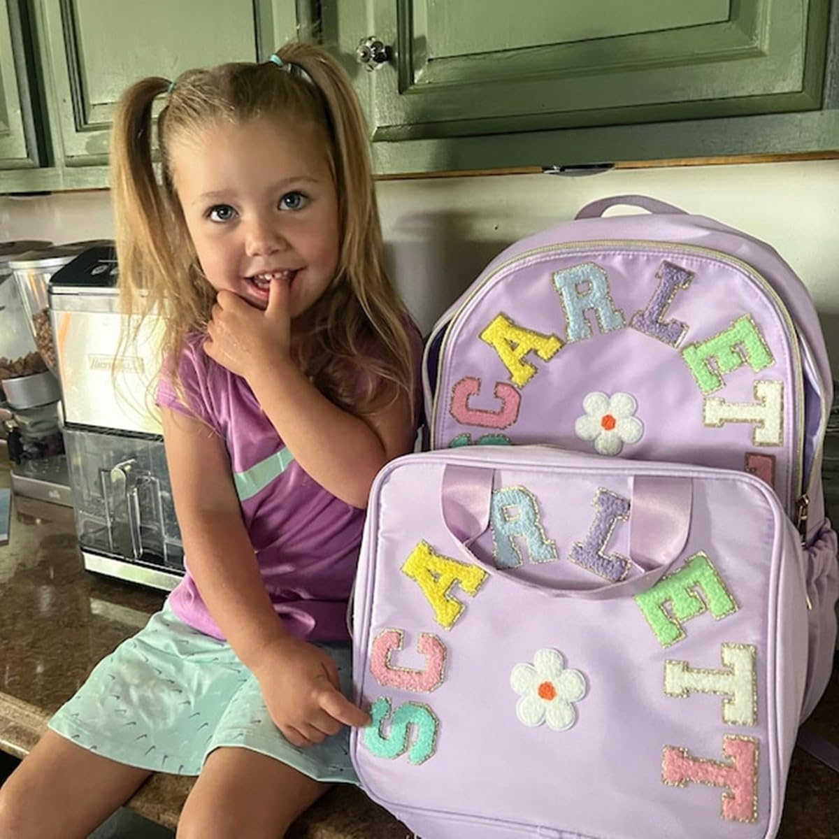 Personalized Backpack Lunch Bag for Kids - Custom Name Patch Nylon School Backpack for Boys & Girls - Perfect for Back to School, Birthday Gifts & Christmas Presents - Ideal for Daily Use, Travel & Outdoor Activities