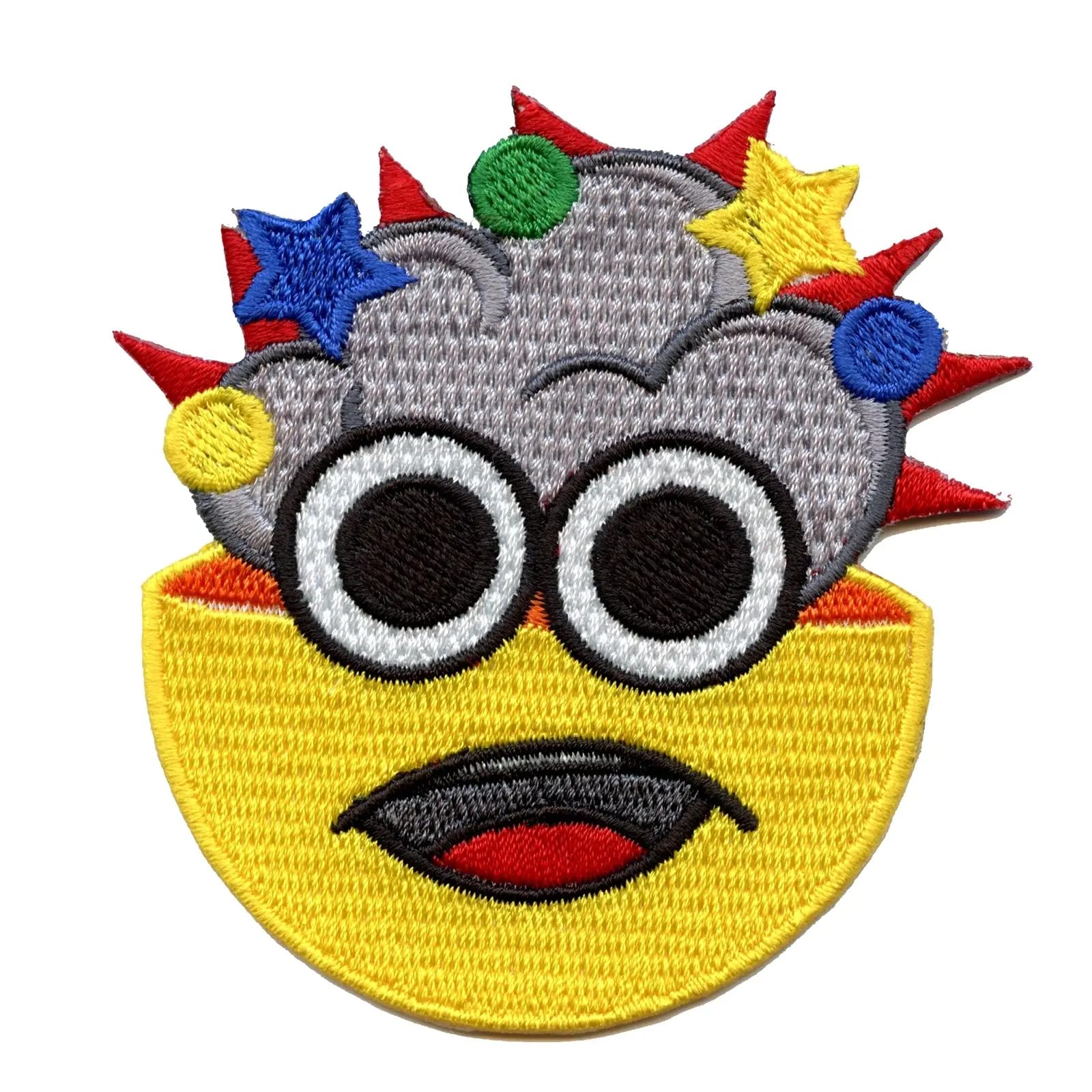 Mindblown Emoji Iron On Patch - Colorful DIY Sewing Patches for Jackets, Jeans & Backpacks - Perfect for Customizing Clothes, Hats & Accessories